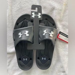 Size 12 under armour slides